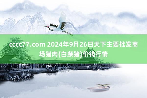 cccc77.com 2024年9月26日天下主要批发商场猪肉(白条猪)价钱行情