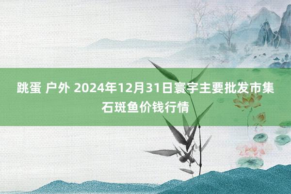 跳蛋 户外 2024年12月31日寰宇主要批发市集石斑鱼价钱行情