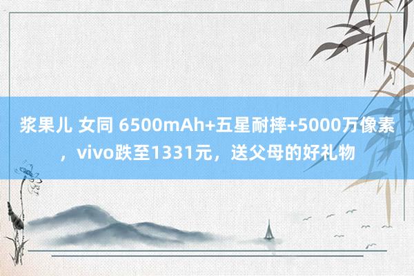 浆果儿 女同 6500mAh+五星耐摔+5000万像素，vivo跌至1331元，送父母的好礼物