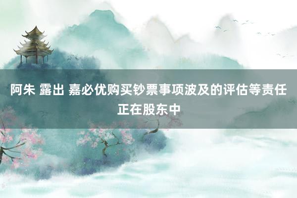 阿朱 露出 嘉必优购买钞票事项波及的评估等责任正在股东中