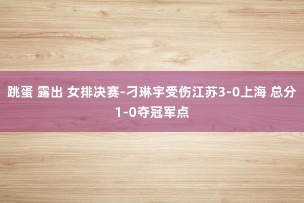 跳蛋 露出 女排决赛-刁琳宇受伤江苏3-0上海 总分1-0夺冠军点