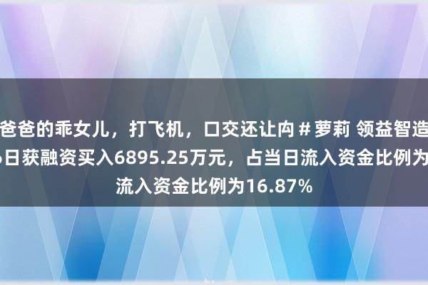 爸爸的乖女儿，打飞机，口交还让禸＃萝莉 领益智造：3月26日获融资买入6895.25万元，占当日流入资金比例为16.87%
