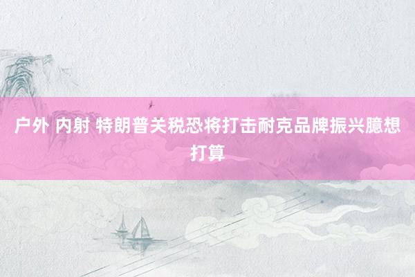 户外 内射 特朗普关税恐将打击耐克品牌振兴臆想打算